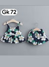 Navy Blue Colour GURUKRUPA Girls Party Wear Stylish Off Shoulder Kids Colllection GK-72